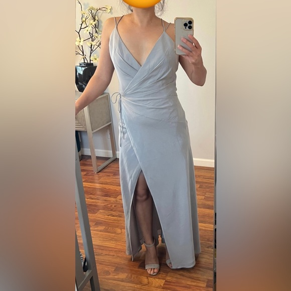 Fame and Partners blue prom, evening maxi dress, Size 0 - Picture 2 of 12